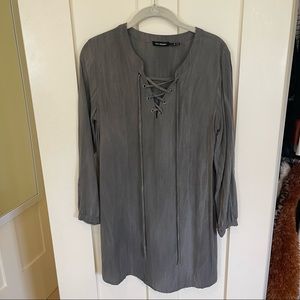 Gray Long Sleeve Dress